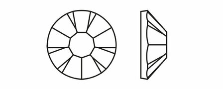 Preciosa Chaton Rose MAXIMA - Aqua Bohemica DF 60010 (SS5 - SS20) per 1440 stuks