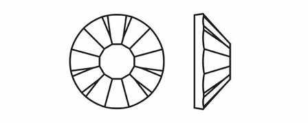 Preciosa Chaton Rose MAXIMA - Aqua Bohemica DF 60010 (SS30) per 288 stuks