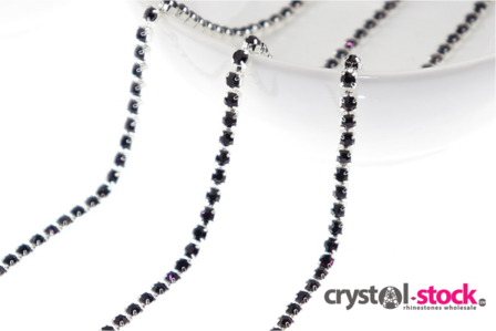 Strassketting Amethyst Silver Cup - 2.8mm - op rol