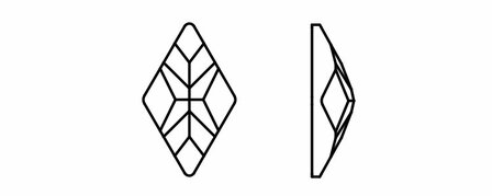 Preciosa Rhombus MAXIMA - Jet HF 23980 (10 x 6 mm) per 144 stuks