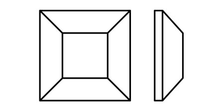 Preciosa Square MAXIMA - Crystal AB HF 00030 (4 x 4 mm) per 720 stuks