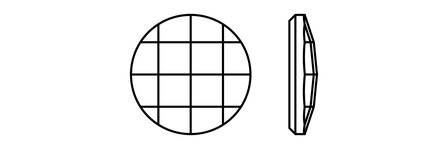 Preciosa Chessboard Circle MAXIMA - Crystal DF 00030 (6 mm) per 288 stuks