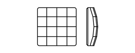 Preciosa Chessboard Square MAXIMA - Crystal DF 00030 (8 x 8 mm) per 144 stuks