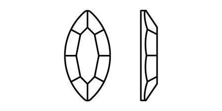 Preciosa Navette MAXIMA - Crystal AB DF 00030 (4 x 2 mm) per 1440 stuks