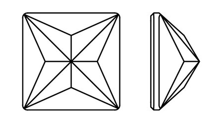 Preciosa Pyramid MAXIMA - Crystal DF 00030 (5 x 5 mm) per 288 stuks