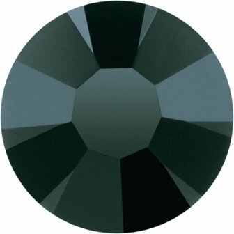 Preciosa Metal Banding met Chaton Rose MAXIMA - Jet - 1 rij - per 10 meter (platte achterkant)