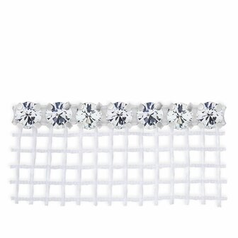 Preciosa Metal Banding met Chaton MAXIMA - Crystal AB - 1 rij - per 10 meter (punt achterkant)
