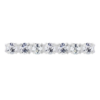 Preciosa Metal Banding met Chaton MAXIMA - Crystal AB - 1 rij - per 10 meter (punt achterkant)