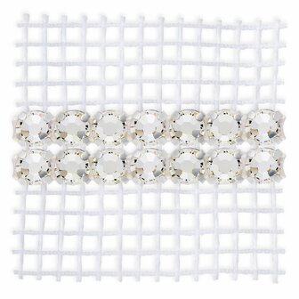 Preciosa Metal Banding met Chaton Rose MAXIMA - Jet - 2 rijen - per 10 meter (platte achterkant)