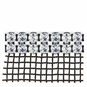 Preciosa Metal Banding met Chaton MAXIMA - Crystal AB - 2 rijen - per 10 meter (punt achterkant)