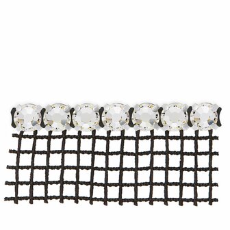 Preciosa Metal Banding met Chaton Rose MAXIMA - overige kleuren - 1 rij - per 10 meter (platte achterkant)