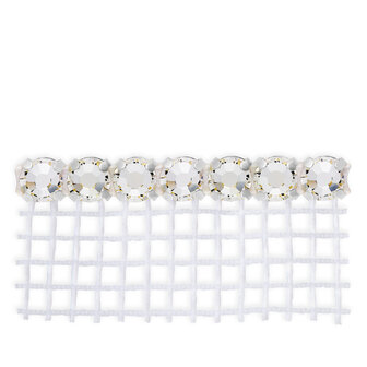 Preciosa Metal Banding met Chaton Rose MAXIMA - overige kleuren - 1 rij - per 10 meter (platte achterkant)