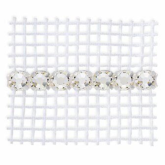 Preciosa Metal Banding met Chaton Rose MAXIMA - overige kleuren - 1 rij - per 10 meter (platte achterkant)