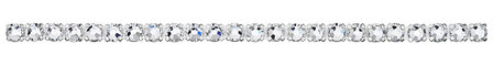 Preciosa Metal Banding met Chaton Rose MAXIMA - overige kleuren - 1 rij - per 10 meter (platte achterkant)