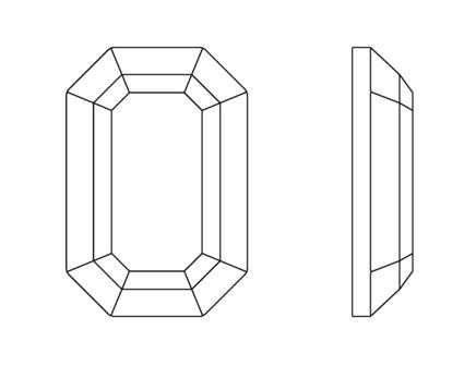 Preciosa Octagon MAXIMA - Jet Hematite DF 23980 (6x4 mm) - per 720 stuks (5 gross)