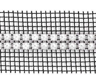 Metal Banding - Crystal - 2 rijen - per 10 meter 