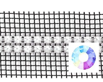 Metal Banding - Crystal AB - 2 rijen - per 10 meter 