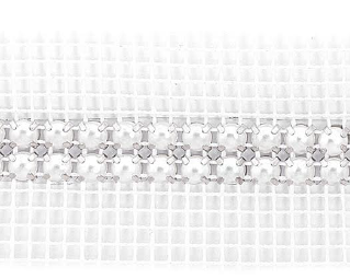 Metal Banding - Crystal AB - 2 rijen - per 10 meter 