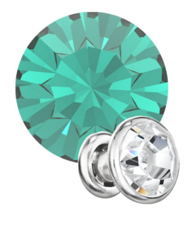 Preciosa Rivets silver - Blue Zircon 60230