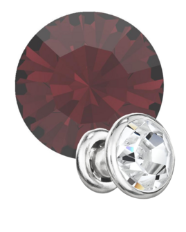 Preciosa Rivets silver - Burgundy 90100