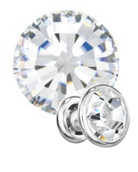 Preciosa Rivets silver - Crystal 00030