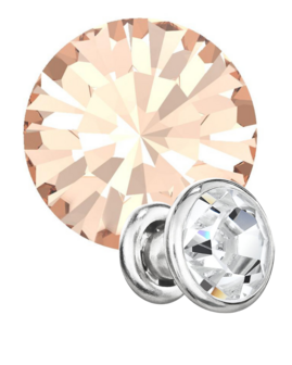 Preciosa Rivets silver - Light Peach 90300
