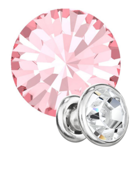 Preciosa Rivets silver - Light Rose 70020