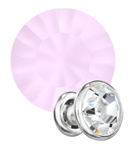 Preciosa Rivets silver - Rose Opal 71350