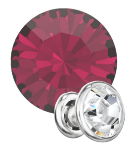 Preciosa Rivets silver - Ruby 90110