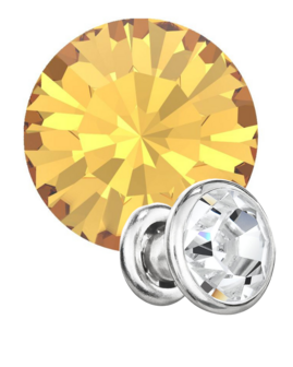 Preciosa Rivets silver - Topaz 10070