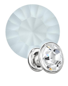 Preciosa Rivets silver - White Opal 01000