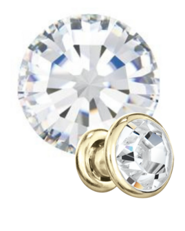 Preciosa Rivets gold - Crystal 00030