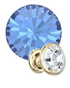 Preciosa Rivets gold - Sapphire 30050