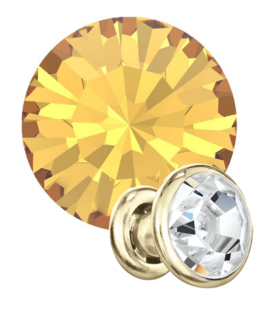 Preciosa Rivets gold - Topaz 10070