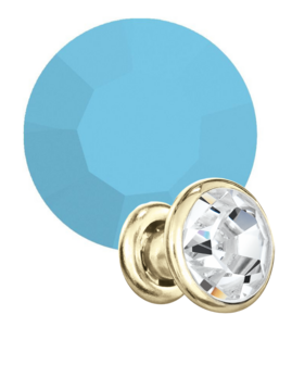Preciosa Rivets gold - Turquoise 63030