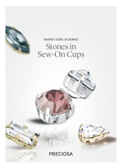 Preciosa stalenkaart Stones in Sew-on Cups - per stuk
