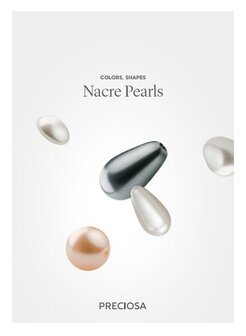 Preciosa stalenkaart Nacre Pearls - per stuk