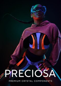 Preciosa Chaton Rose MAXIMA - Crystal Neon Orange DF 00030 (SS30) Glow in the Dark - per 288 stuks (2 gross)