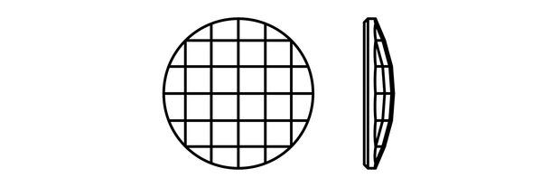 Preciosa Chessboard Circle MAXIMA - Crystal HF 00030 (14 mm) per 144 stuks