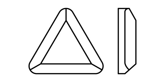 Preciosa Triangle MAXIMA - Crystal AB HF 00030 (6 mm) per 288 stuks
