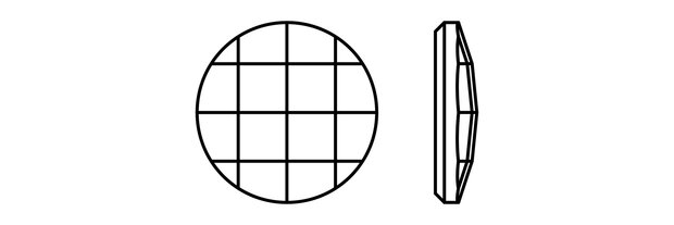 Preciosa Chessboard Circle MAXIMA - Jet DF 23980 (6 mm) per 288 stuks