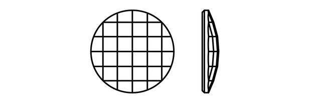 Preciosa Chessboard Circle MAXIMA - Jet DF 23980 (14 mm) per 144 stuks