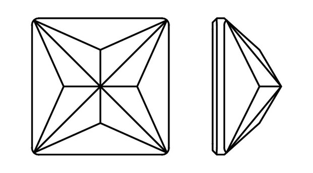 Preciosa Pyramid MAXIMA - Crystal DF 00030 (5 x 5 mm) per 288 stuks