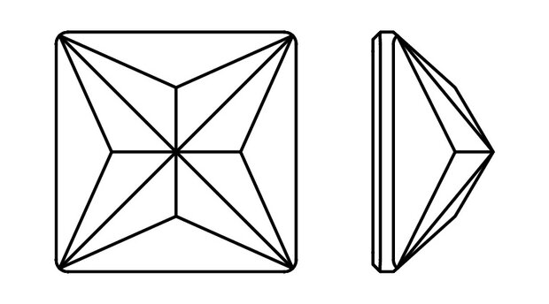 Preciosa Pyramid MAXIMA - Jet U 23980 (5 x 5 mm) per 288 stuks