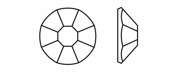 Preciosa Chaton Rose MAXIMA - Aqua Bohemica DF 60010 (SS2 - SS4) per 1440 stuks