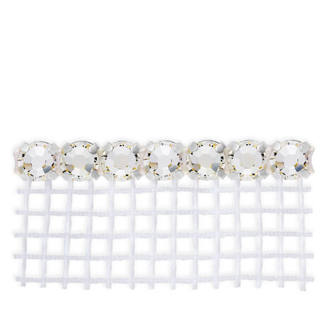 Preciosa Metal Banding met Chaton Rose MAXIMA - Crystal AB - 1 rij - per 10 meter (platte achterkant)