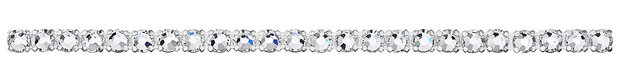 Preciosa Metal Banding met Chaton Rose MAXIMA - Jet - 1 rij - per 10 meter (platte achterkant)
