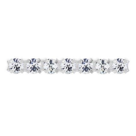 Preciosa Metal Banding met Chaton MAXIMA - Crystal AB - 1 rij - per 10 meter (punt achterkant)