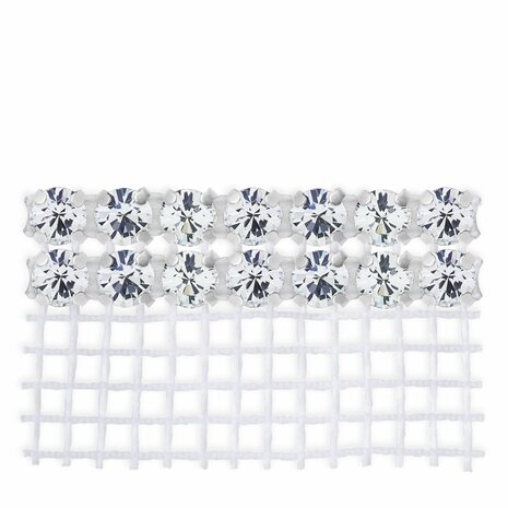 Preciosa Metal Banding met Chaton MAXIMA - Crystal AB - 2 rijen - per 10 meter (punt achterkant)