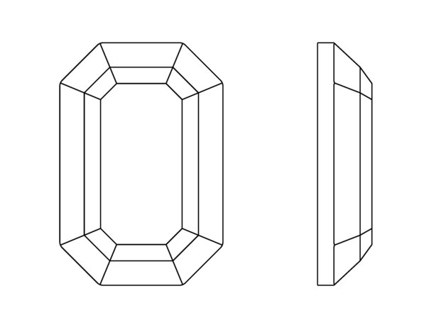 Preciosa Octagon MAXIMA - Crystal DF 00030 (6x4 mm) - per 720 stuks (5 gross)
